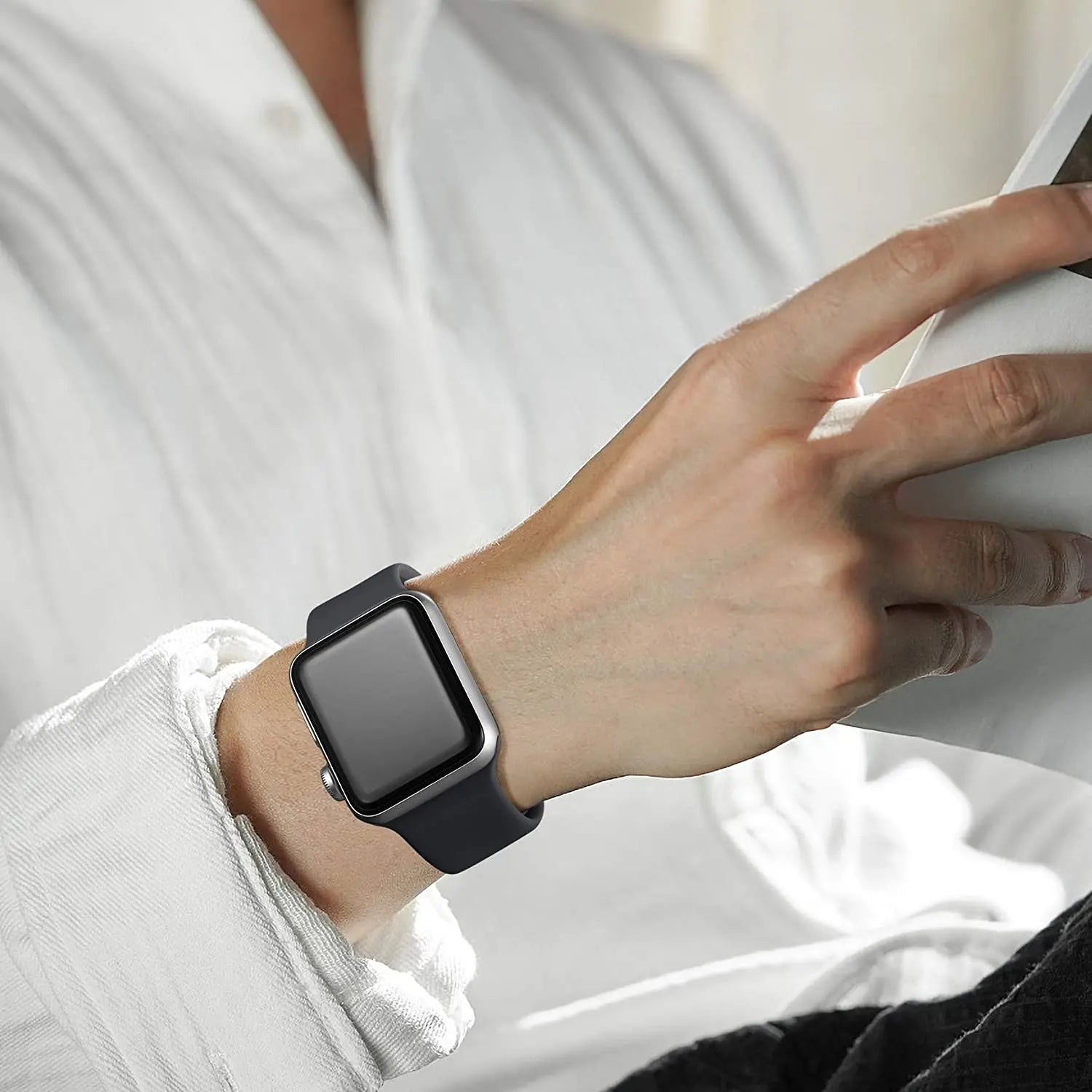 Silicone Strap For Apple Watch Band 40mm 44mm 46mm 45mm 41mm 49mm 38 42 Correa Bracelet iWatch series 6 ultra2 7 8 9 se 10 band