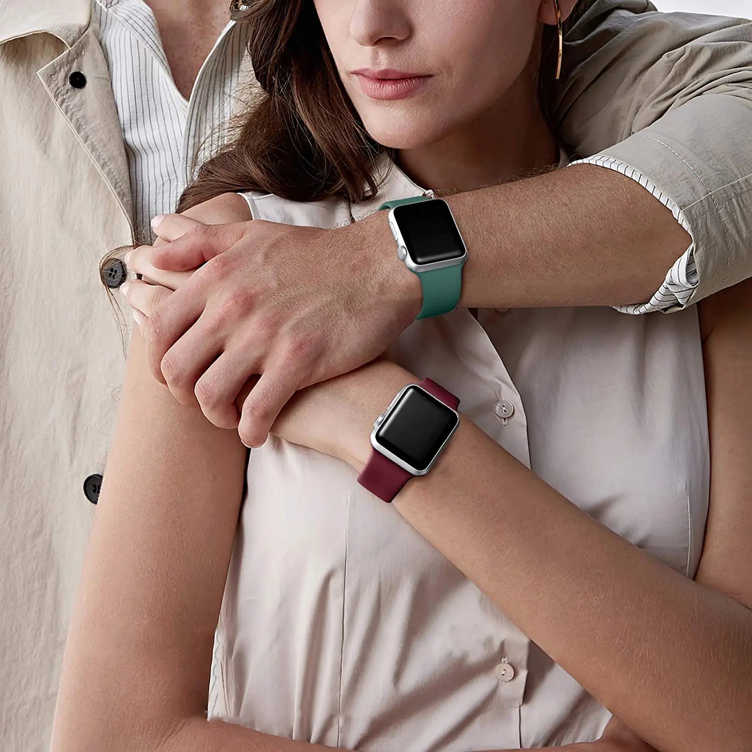 Silicone Strap For Apple Watch Band 40mm 44mm 46mm 45mm 41mm 49mm 38 42 Correa Bracelet iWatch series 6 ultra2 7 8 9 se 10 band