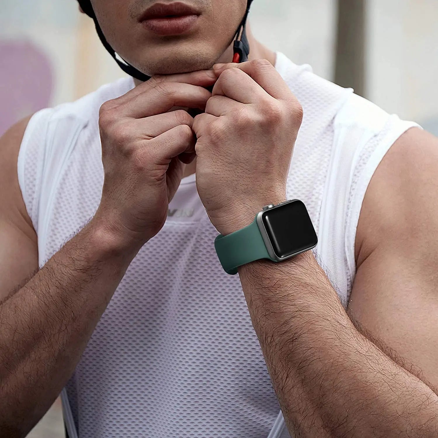 Silicone Strap For Apple Watch Band 40mm 44mm 46mm 45mm 41mm 49mm 38 42 Correa Bracelet iWatch series 6 ultra2 7 8 9 se 10 band