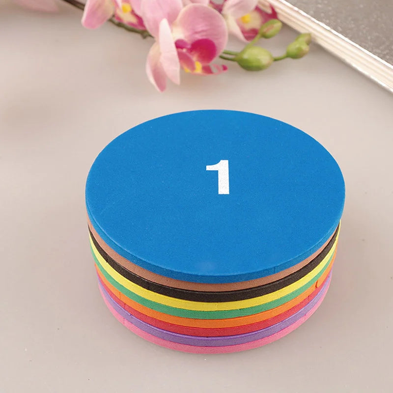 51Pcs Fractions Math Teaching Tool EVA Round Shape Instrument Kids Montessori Early Educational Math Development STEM Toy Gifts
