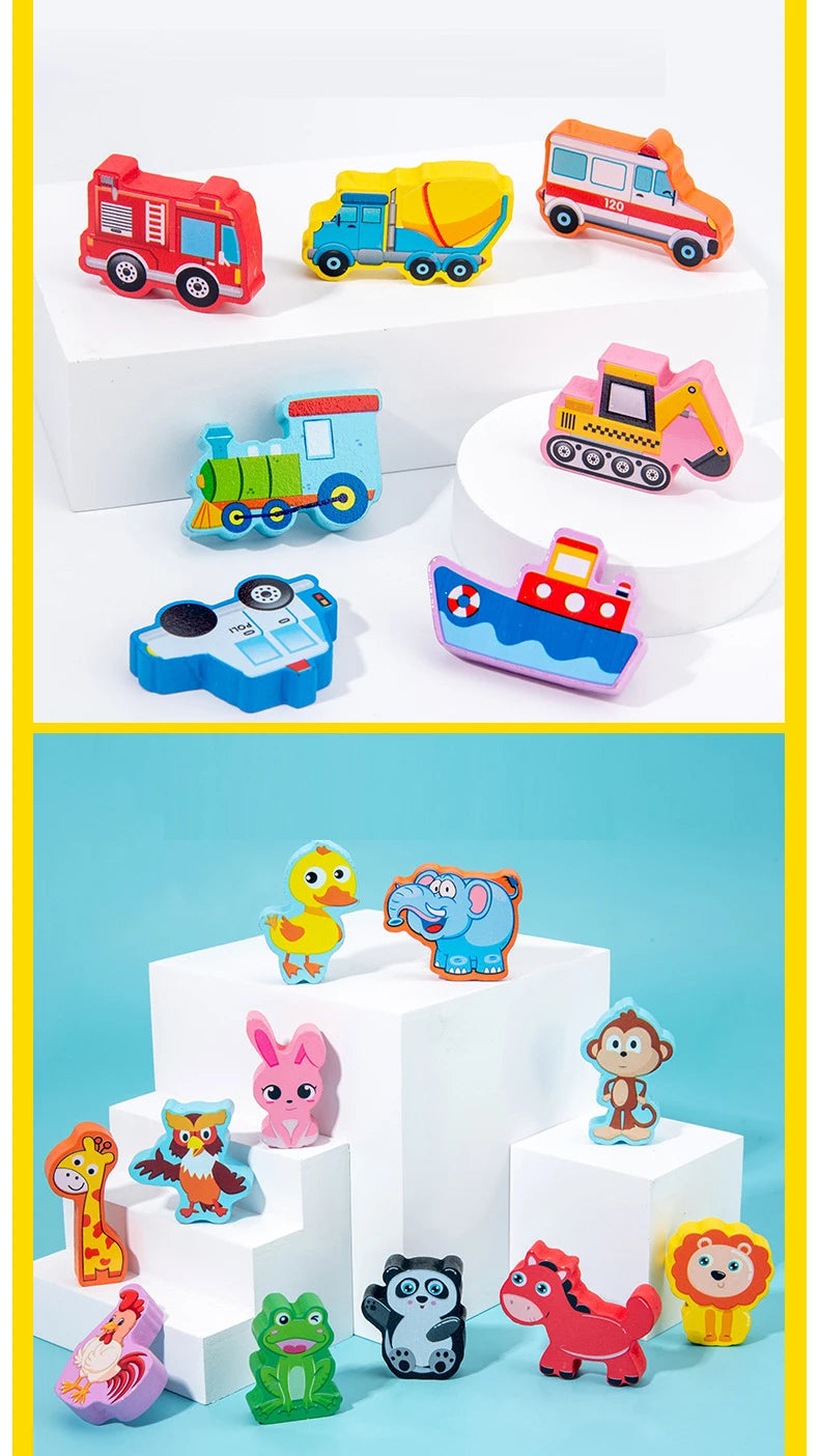 QWZ Kids Montessori Educational Wooden Math Toys Children Busy Board Count Shape Colors Match Fishing Puzzle Learning Toys Gifts