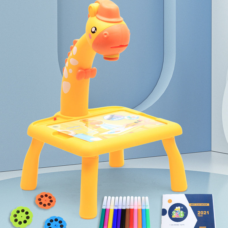 Mini Led Projector Art Drawing Table Light Toy for Children Kids Painting Board Small Desk Educational Learning Paint Tool Craft