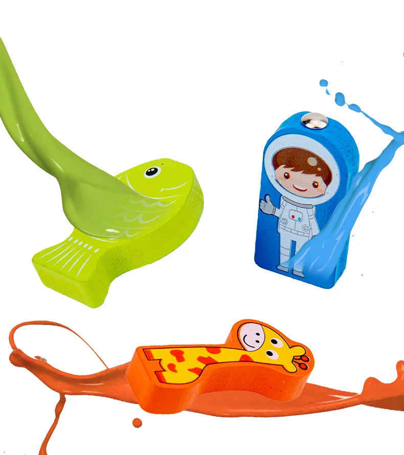 QWZ Kids Montessori Educational Wooden Math Toys Children Busy Board Count Shape Colors Match Fishing Puzzle Learning Toys Gifts