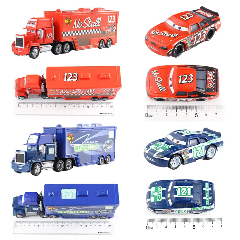 Cars 2 Disney Pixar Racing 3 1 Toy Lightning McQueen Jackson Storm Chick Hicks Mack Truck Collection Die Metal Model kids Gift