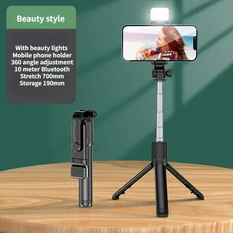 Handheld 360 Degree Flexible Sports Camera Monopod Stand Mobile Phone Holder Mini Selfie Stick Tripod With Wireless Remote