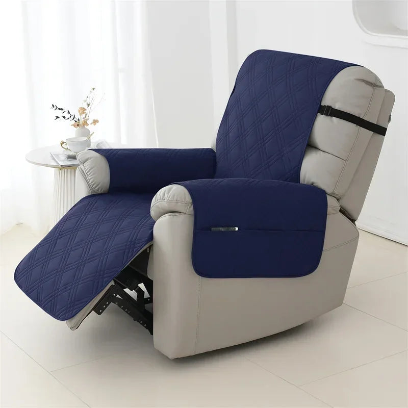 1seater Waterproof Recliner Cover Solid Color Quilted Armchair Slipcover Pet Kids Accent Couch Cushion Living Room Hotel Home