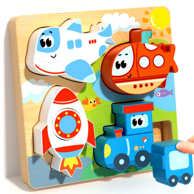 Wooden Puzzles Toys for Kids 3 Year Alphabet Numbers Children Montessori Educational Learning Toys abc Letters Preschool Gift