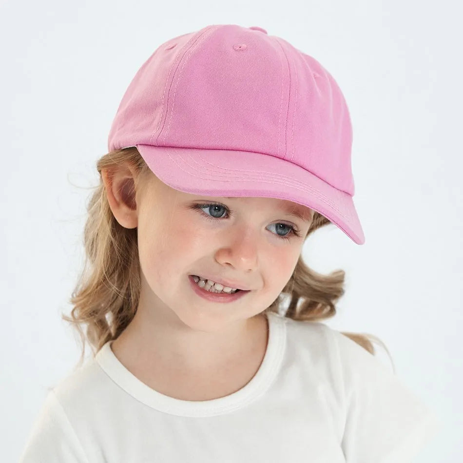 Baby Girl Baseball Caps Pink Black White Gray Children Low Profile Sun Hat Kids Boy Running Headwear Clothing Accessories