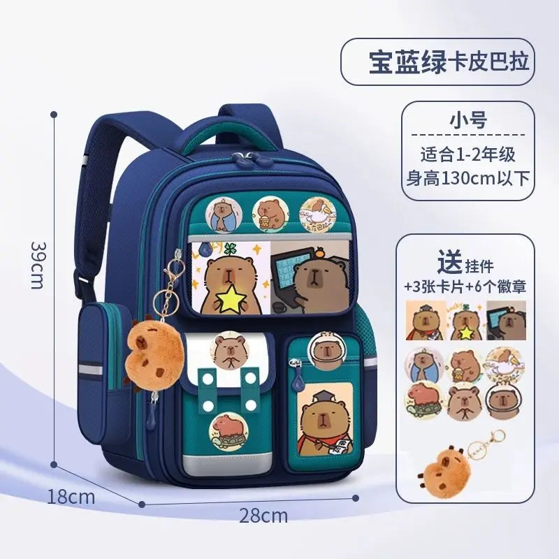 Capybara Children School Bags For Boys Girls Kids backpack Primary Orthopedic School Backpack Waterproof Schoolbag Book Bag