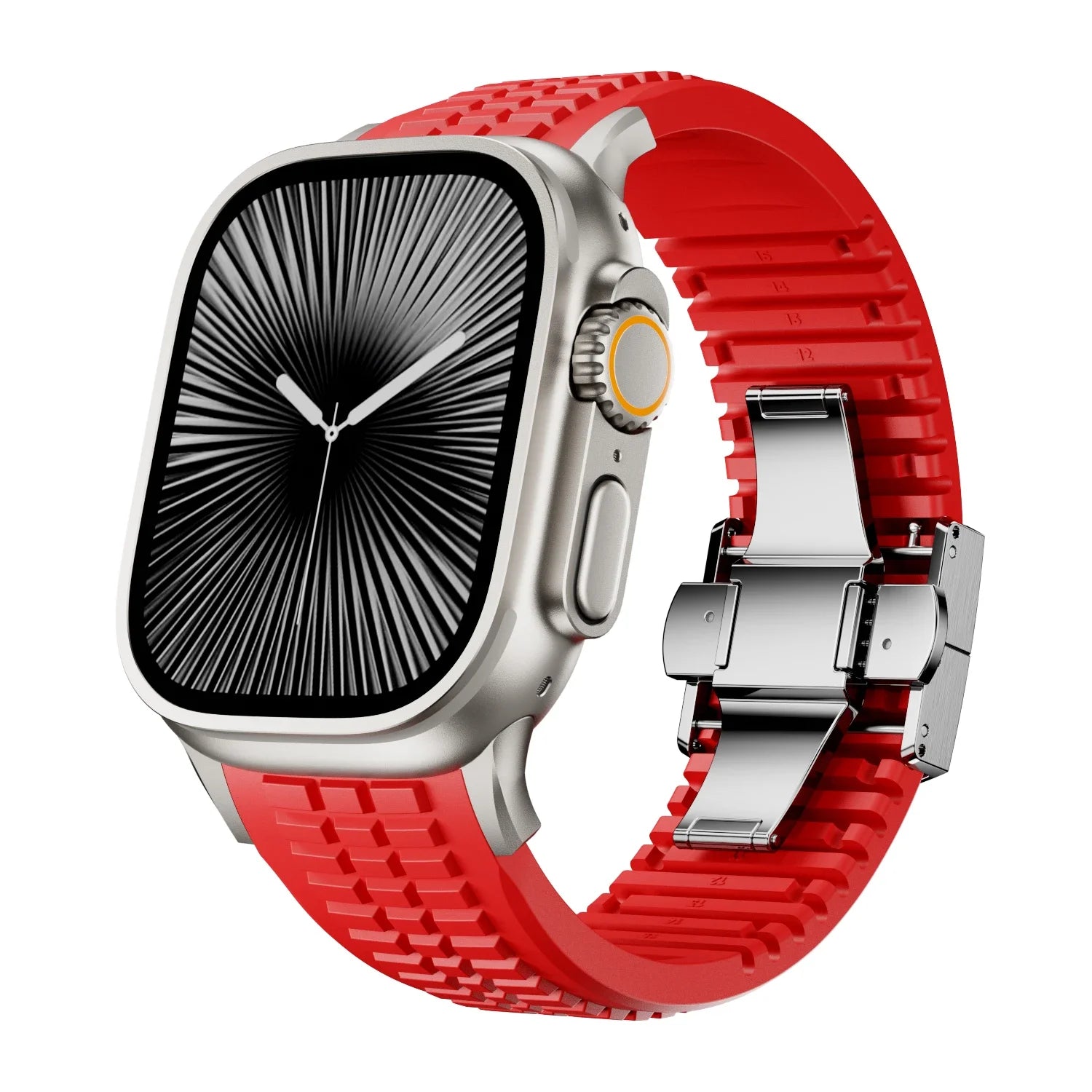 Sport Silicone Band For Apple Watch Ultra 2 Series 10 9 8 7 6 SE 5 4 Luxury Strap For iWatch 44mm 45mm 46mm 49mm Bracelet Correa