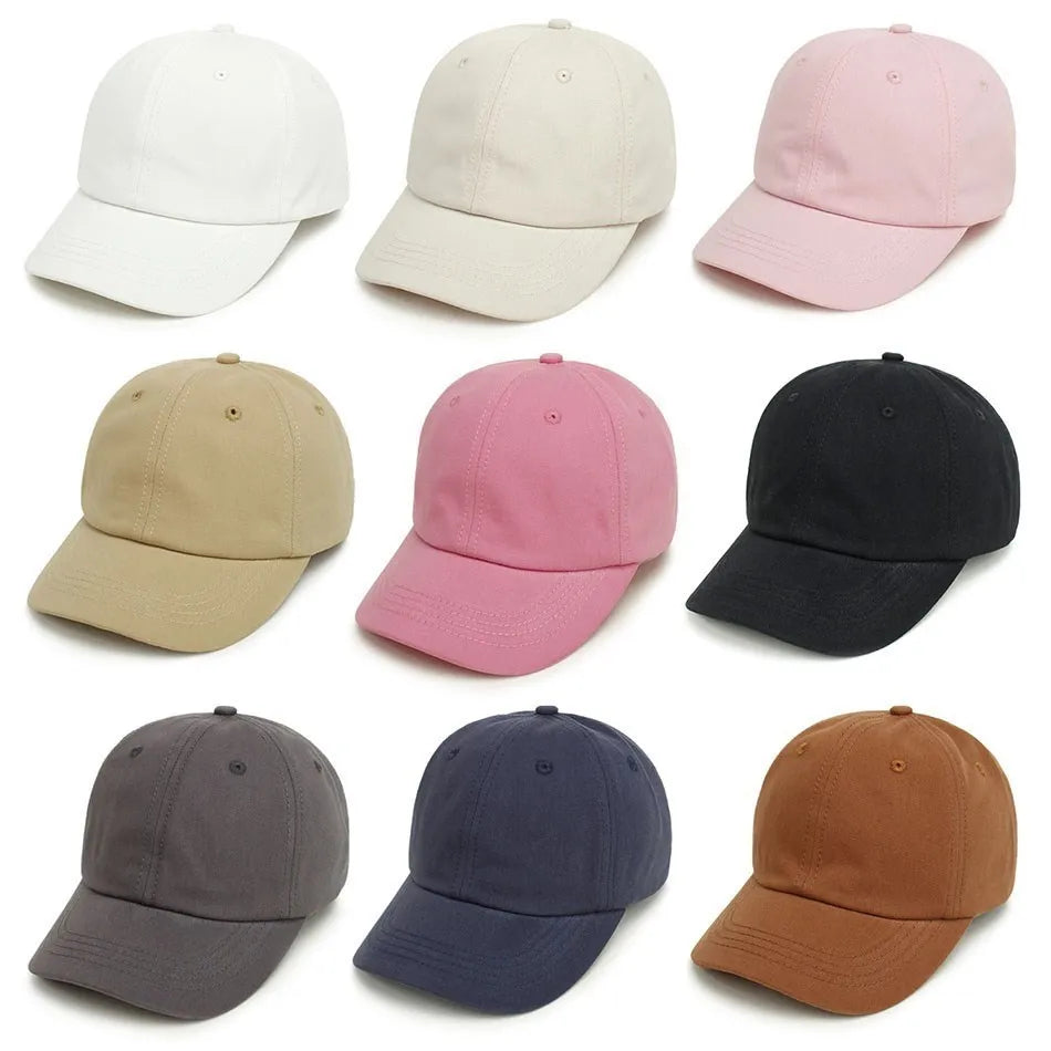 Baby Girl Baseball Caps Pink Black White Gray Children Low Profile Sun Hat Kids Boy Running Headwear Clothing Accessories