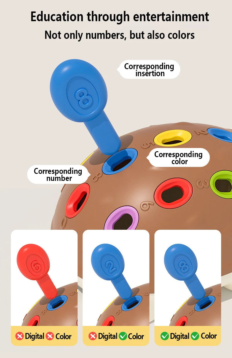 Montessori Hedgehog Toys Baby Concentration Training Education Toys Fine Motor Sensory Educational Toy for Kids Birthday Gifts