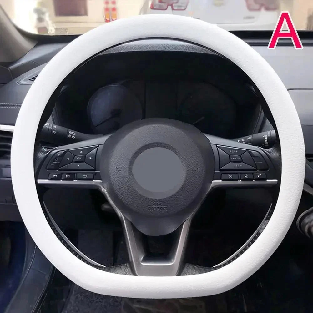 Silicone steering wheel cover elastic glove fit soft touch can choose from various colors of car interior decoration DIY parts
