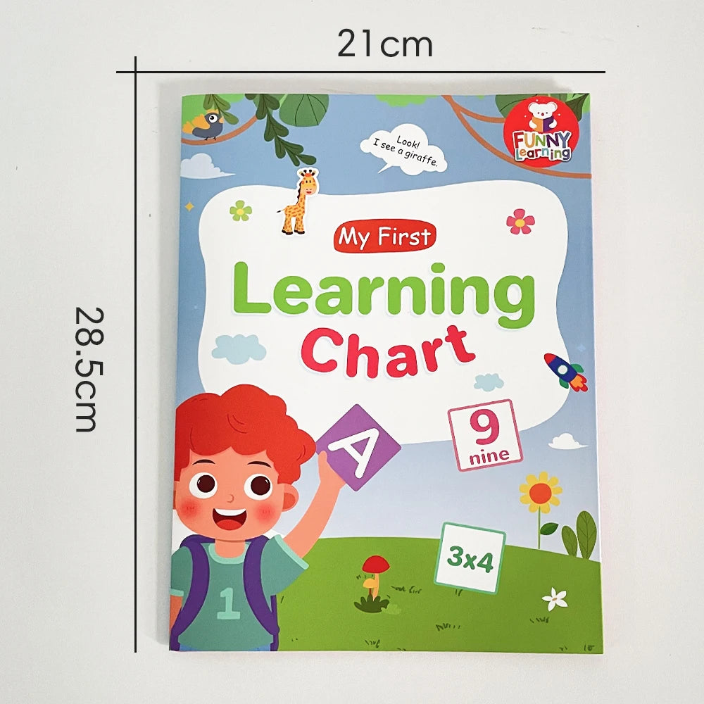 Kids English Words Learning Chart / Phonics Vocabulary Building Worksheet Pre-Kindergarten Teacher Teaching Aids Montessori