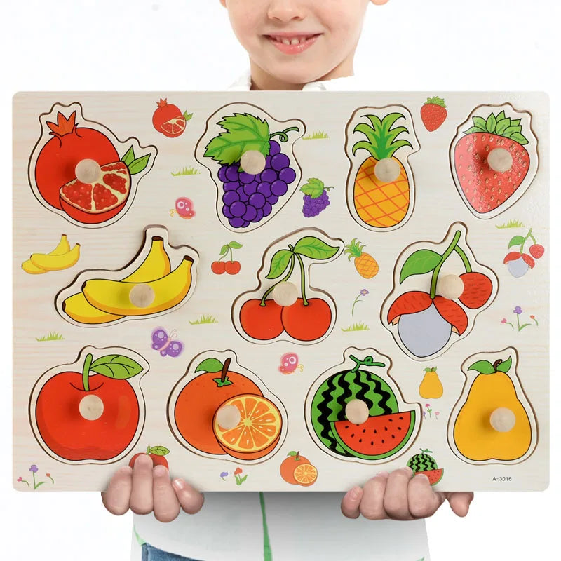 Wooden Puzzles Toys for Kids 3 Year Alphabet Numbers Children Montessori Educational Learning Toys abc Letters Preschool Gift