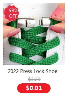 1Pair No Tie Shoe laces Press Lock Shoelaces without ties Elastic Laces Sneaker Kids Adult 8MM Widened Flat Shoelace for Shoes