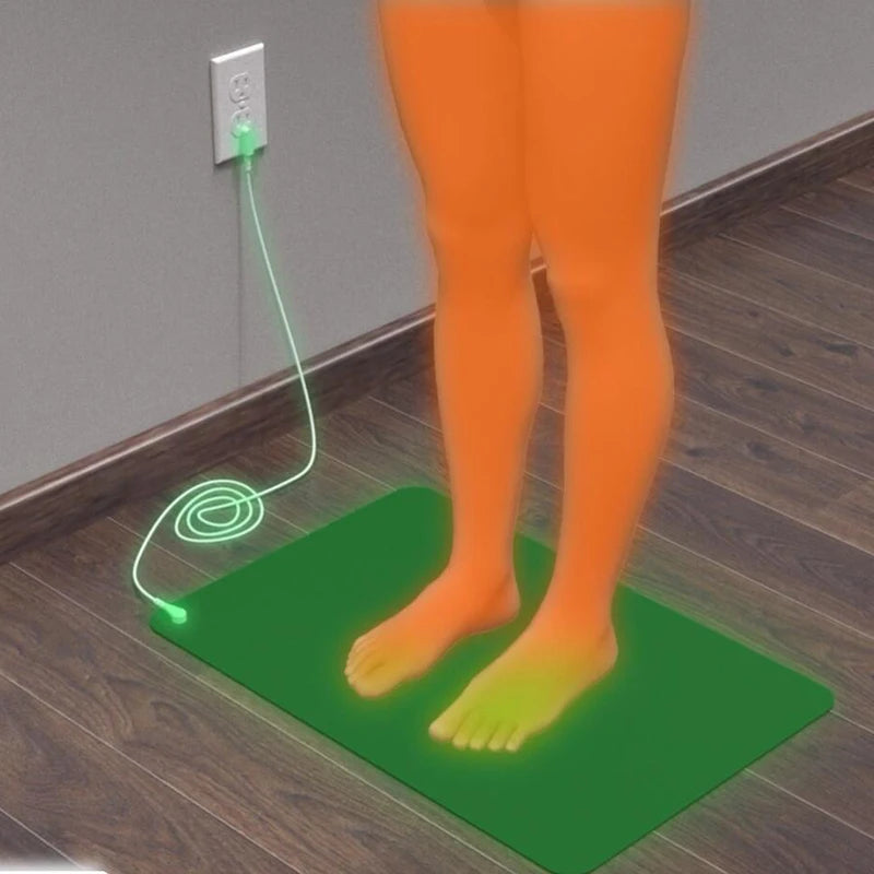 Earthing Mat with Wristband Soft PU Grounding Mat Pad Healthy Balance for Anxiety Relief & Better Sleep Earth Connected Therapy