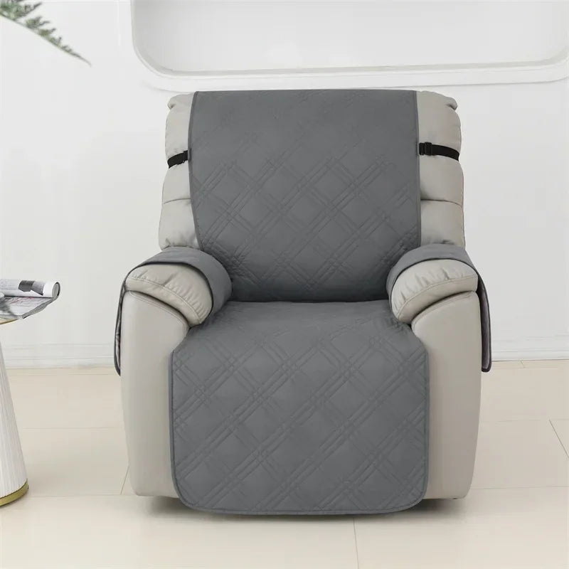 1seater Waterproof Recliner Cover Solid Color Quilted Armchair Slipcover Pet Kids Accent Couch Cushion Living Room Hotel Home