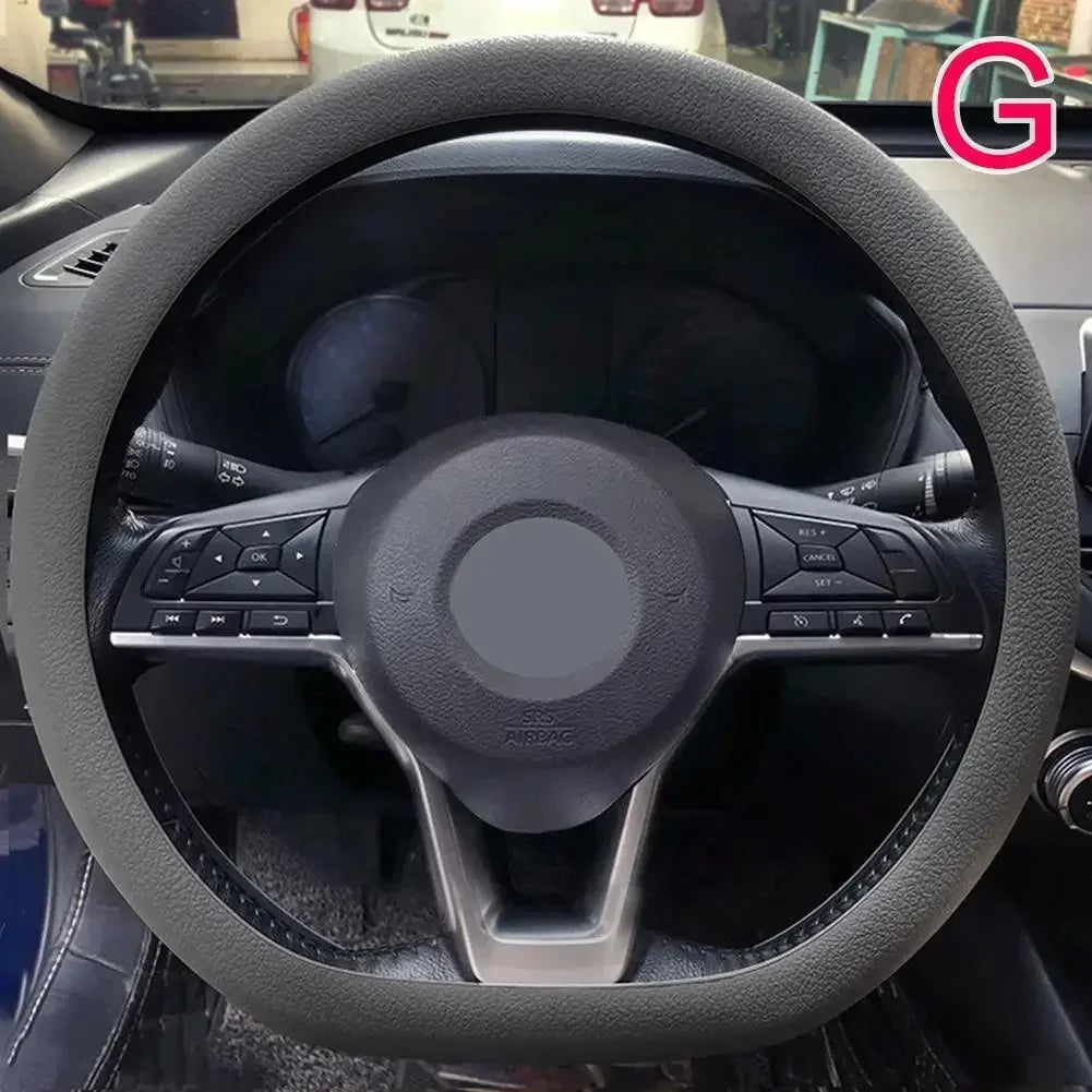 Silicone steering wheel cover elastic glove fit soft touch can choose from various colors of car interior decoration DIY parts