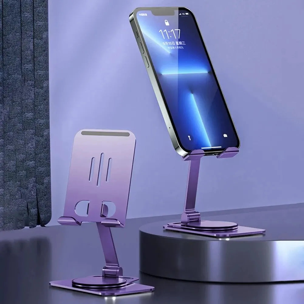 Metal 360 Degree Rotating Mobile Phone Tablet Pc Stand Lazy Portable Foldable Stand Mobile Phone Stand K61 Live Stand Expansion