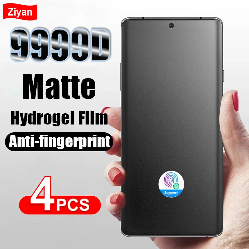 4Pcs Matte Hydrogel Film For Samsung Galaxy S25 Edge S24 S23 S22 S21 Note 20 Ultra S20 FE S10+ A13 A33 A53 5G Screen Protector