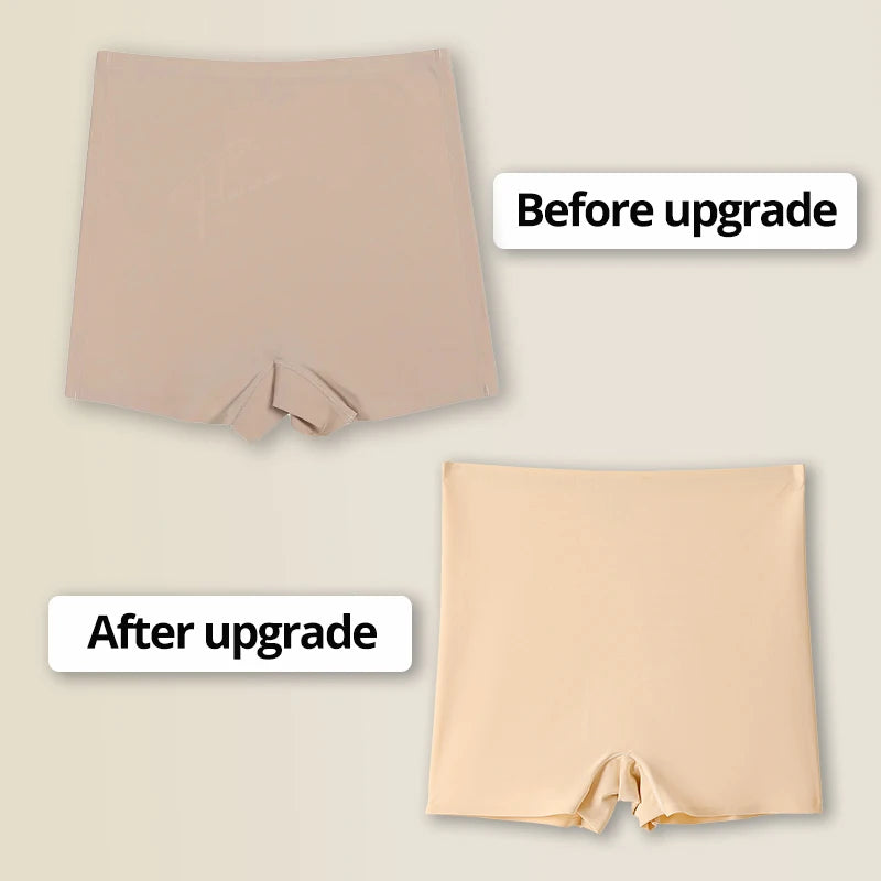 Flarixa Safety Pants High Waist Women's Shorts Under The Skirt Ice Silk Seamless Panties Breathable Boxer Briefs Cycling Shorts