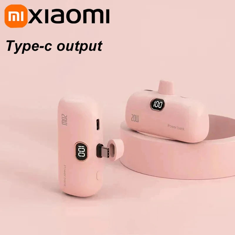 Xiaomi 5000mAh Mini Wireless Power Bank Capsule Mobile Power Supply Emergency Fast charging External Battery For IPhone Samsung