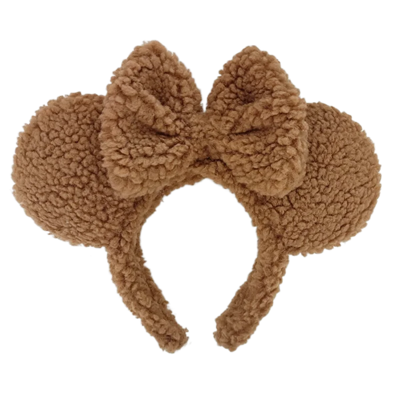 2025 Disney Mickey Mouse Ear Headband Amusement Park Hair Hoop Fish scale sequin mesh Party Headwear Girl Toy Birthday