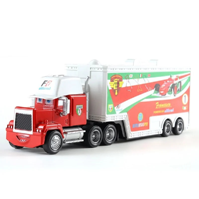 Disney Pixar Cars 3 2 Toy Lightning Mcqueen Mack Truck Mater Miss Fritter Frank Queen car racer Metal Collection children gift