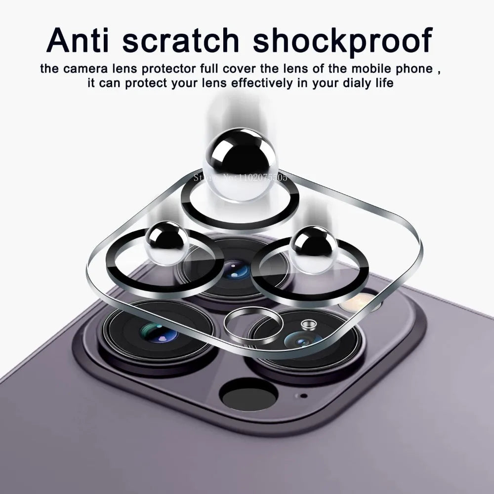 4Pcs Full Cover Protective Glass For iPhone 11 12 13 14 15 Pro Max Camera Protector For iPhone 13 14 Mini Ultra Not Affect Night
