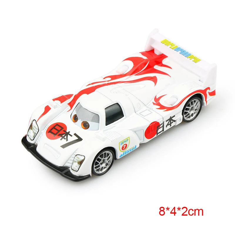Disney Pixar Cars 3 Toys Lightning Mcqueen Race Div Fritter Miss Frank Collection 1:55 Diecast Metal Alloy Model Car Toy Gifts