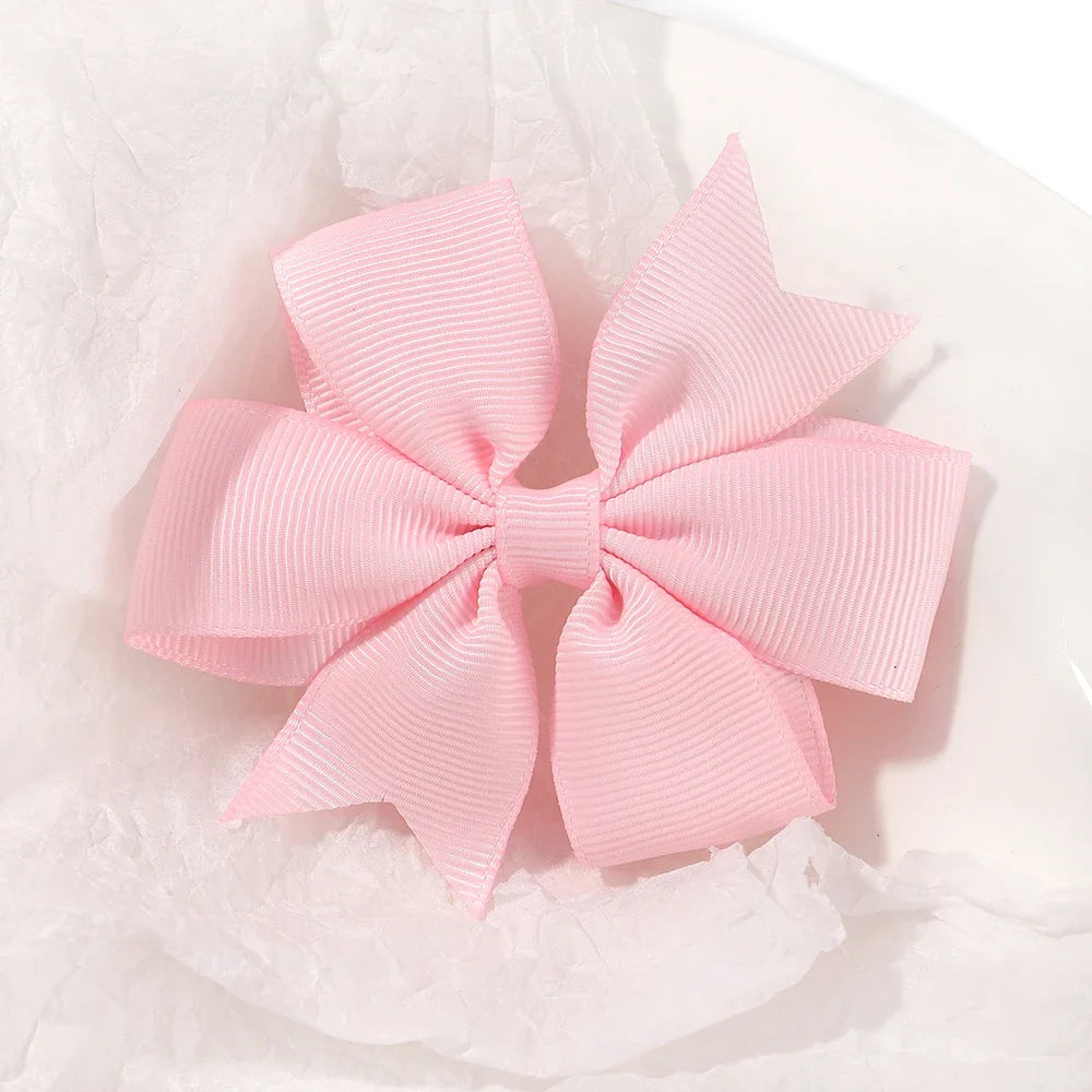 20/40Pcs Sweet Random Candy Color Bow Hair Clip Set for Baby Girls Cute Ribbon Hairpin Kids Headwear Kids Hair Accessories Gifts