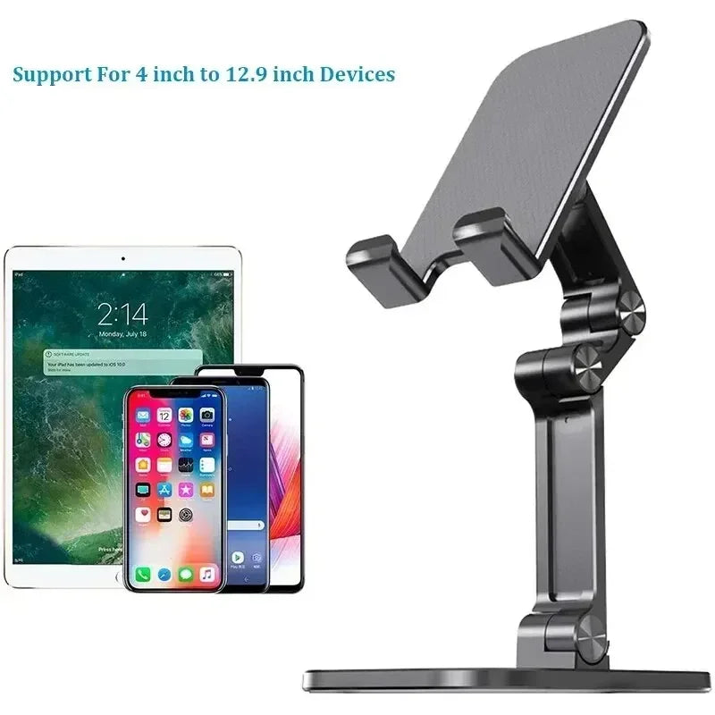 Adjustable Desktop Mobile Phone Holder Stand Foldable Desktop Tablet Bracket For iPhone iPad Samsung Galaxy Tab Xiaomi Pad Mount