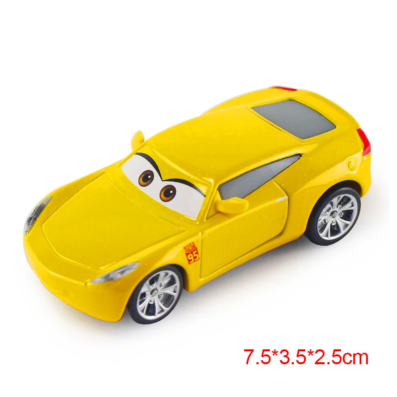 Disney Pixar Cars 3 Toys Lightning Mcqueen Race Div Fritter Miss Frank Collection 1:55 Diecast Metal Alloy Model Car Toy Gifts