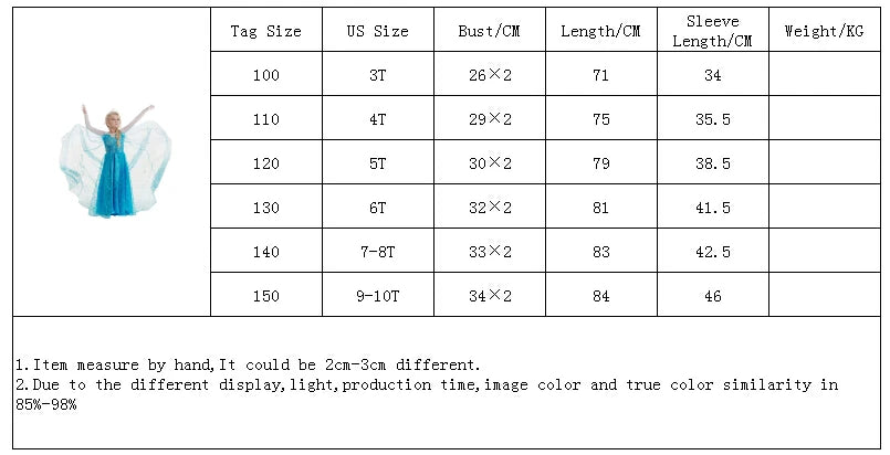 Girls Snow Queen Elsa Kids Costumes for Girl 2025 Carnival Party Prom Gown Robe-Playing Children Clothing Frozen Princess Dress