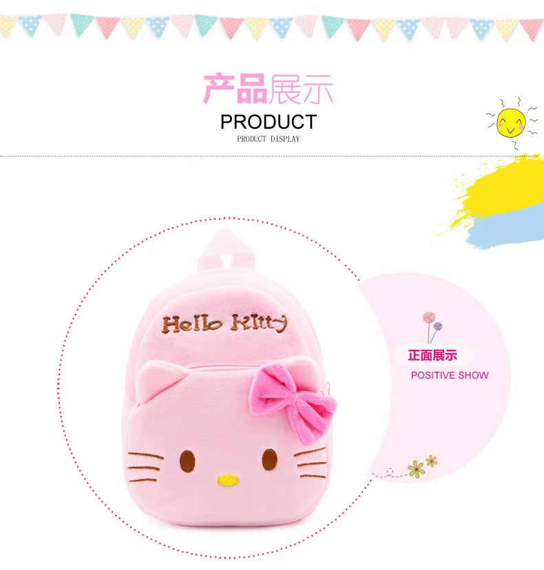Sanrio Hello Kitty Anime Cute Backpack Cartoon Plush Backpack Kindergarten Schoolbag Kawaii Shoulders Bag Cosplay Surprise Gifts