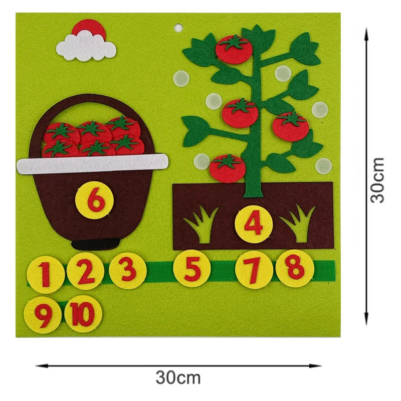 Kids Montessori Toys Felt Finger Numbers Math Toy Children Counting Early Learning Educational Toys Toddlers Intelligence Game