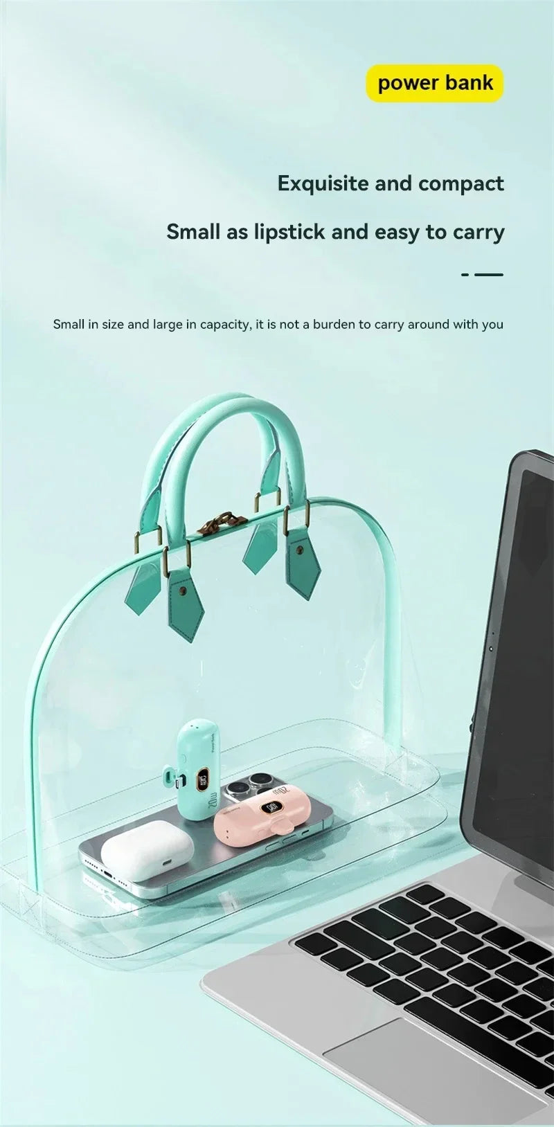 Xiaomi 5000mAh Mini Wireless Power Bank Capsule Mobile Power Supply Emergency Fast charging External Battery For IPhone Samsung