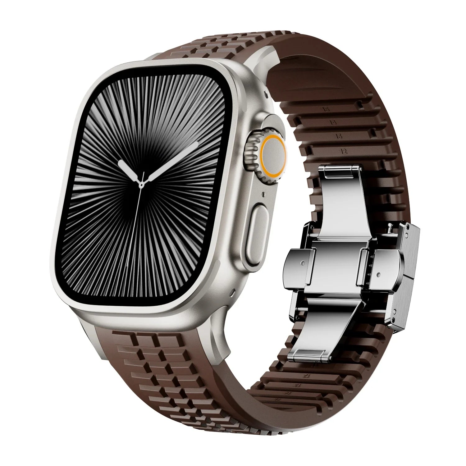 Sport Silicone Band For Apple Watch Ultra 2 Series 10 9 8 7 6 SE 5 4 Luxury Strap For iWatch 44mm 45mm 46mm 49mm Bracelet Correa