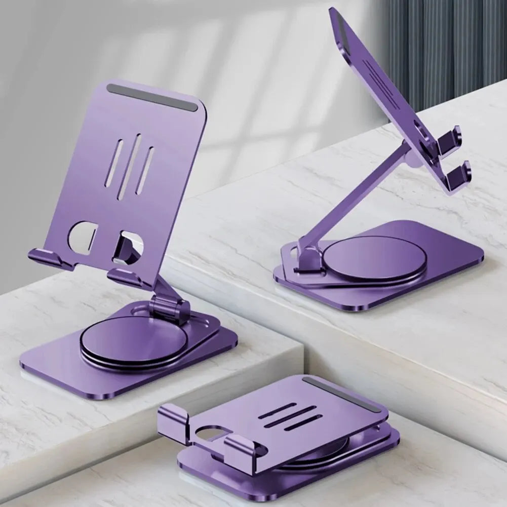 Metal 360 Degree Rotating Mobile Phone Tablet Pc Stand Lazy Portable Foldable Stand Mobile Phone Stand K61 Live Stand Expansion