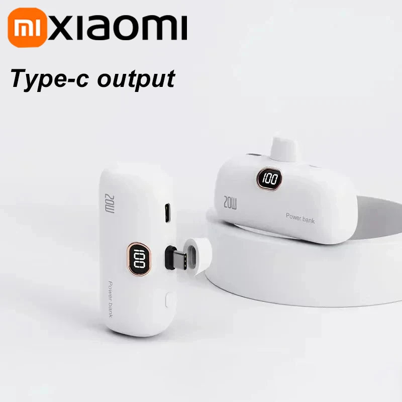 Xiaomi 5000mAh Mini Wireless Power Bank Capsule Mobile Power Supply Emergency Fast charging External Battery For IPhone Samsung