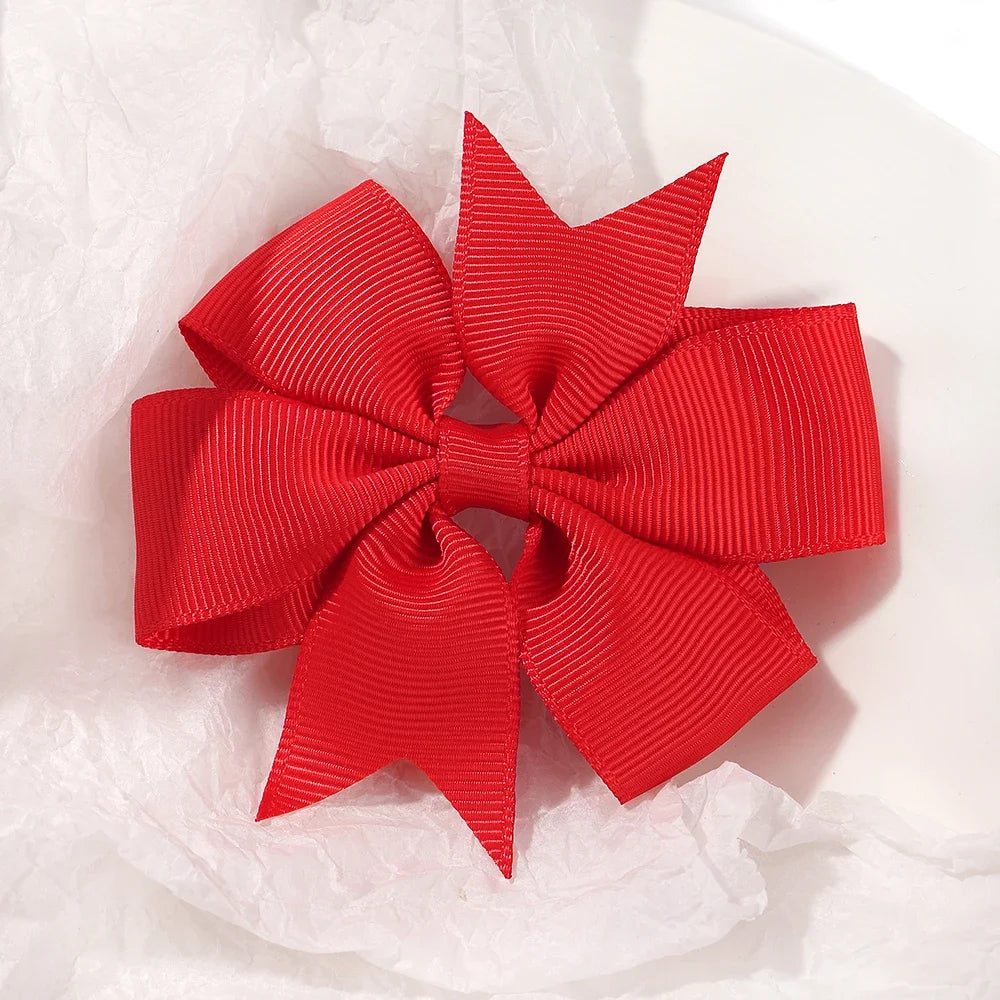 20/40Pcs Sweet Random Candy Color Bow Hair Clip Set for Baby Girls Cute Ribbon Hairpin Kids Headwear Kids Hair Accessories Gifts