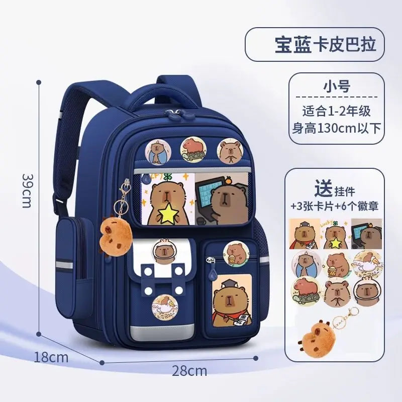 Capybara Children School Bags For Boys Girls Kids backpack Primary Orthopedic School Backpack Waterproof Schoolbag Book Bag