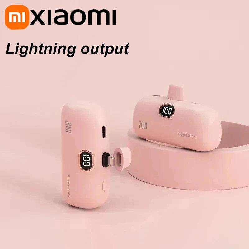 Xiaomi 5000mAh Mini Wireless Power Bank Capsule Mobile Power Supply Emergency Fast charging External Battery For IPhone Samsung
