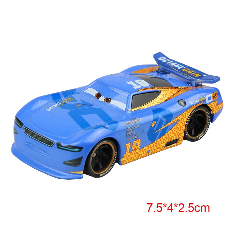 Disney Pixar Cars 3 Toys Lightning Mcqueen Race Div Fritter Miss Frank Collection 1:55 Diecast Metal Alloy Model Car Toy Gifts
