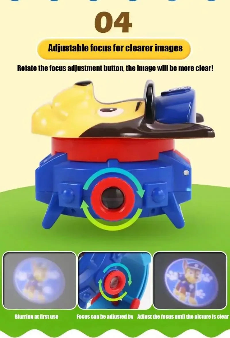 Paw Patrols 3D Projection Digital Watch Dog Marshall Rubble Skye Chase Kid Gift for Boys and Girls Anime Action Model Kids Toys