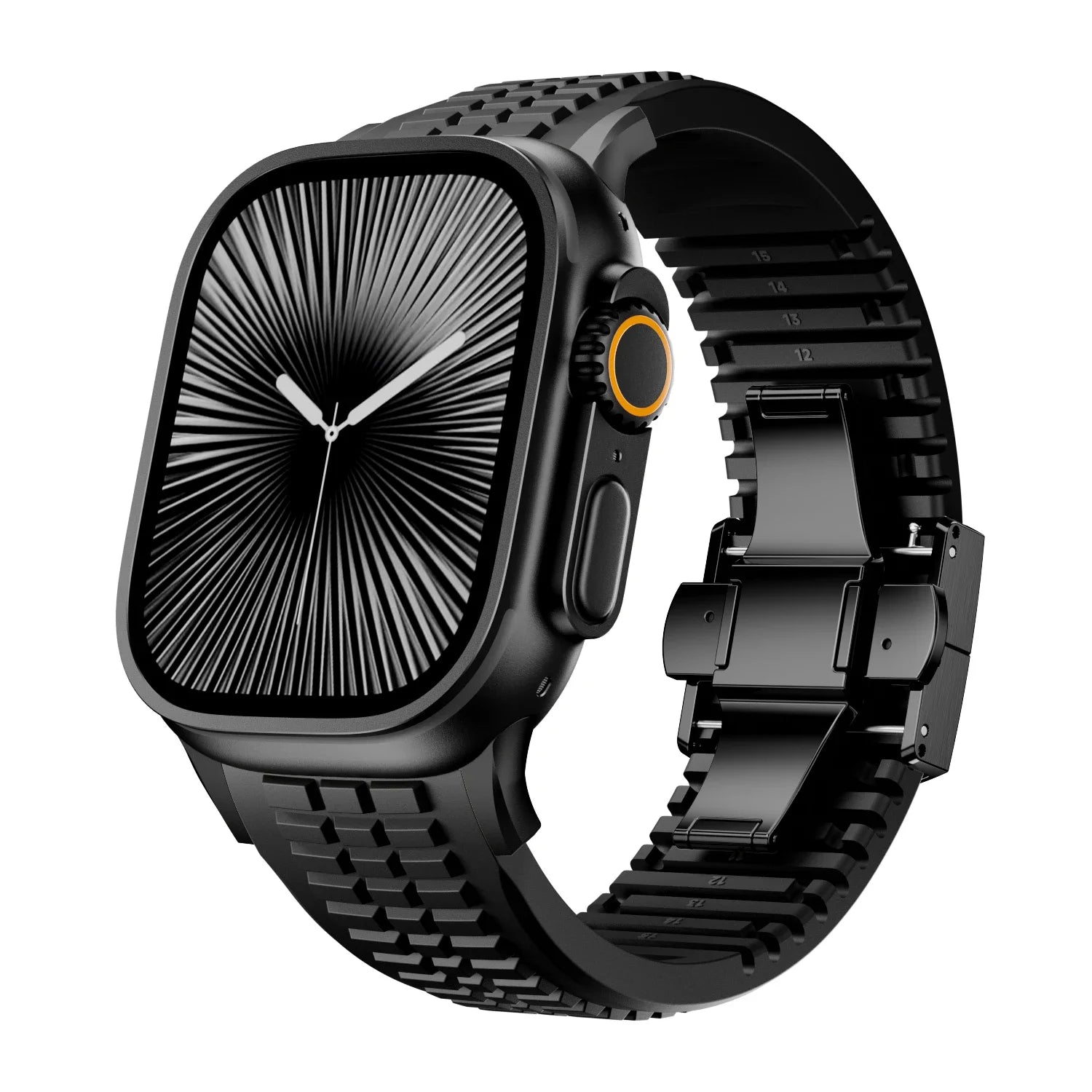 Sport Silicone Band For Apple Watch Ultra 2 Series 10 9 8 7 6 SE 5 4 Luxury Strap For iWatch 44mm 45mm 46mm 49mm Bracelet Correa