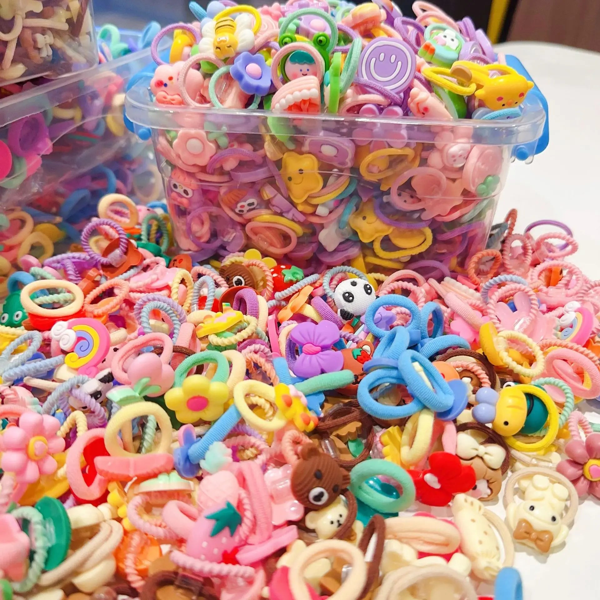 50/40/30pcs Cute Rubber Bands for Children Will Not Harm Hair with Good Elasticity. Girl Baby Headbands and Cute Girls Headdress