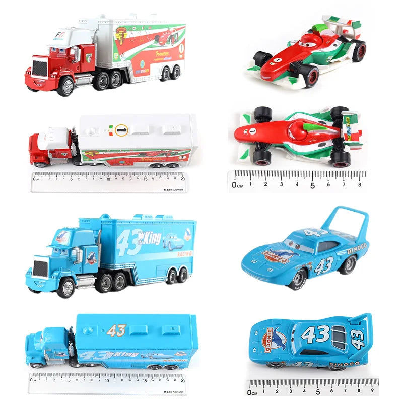 Cars 2 Disney Pixar Racing 3 1 Toy Lightning McQueen Jackson Storm Chick Hicks Mack Truck Collection Die Metal Model kids Gift
