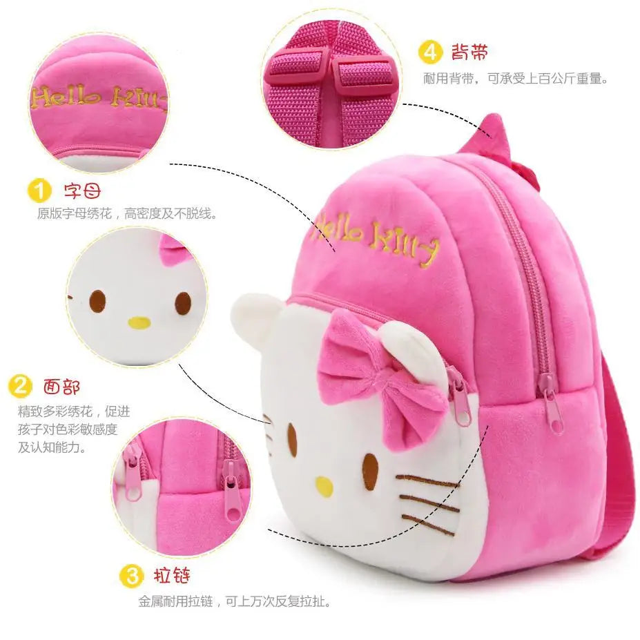 Sanrio Hello Kitty Anime Cute Backpack Cartoon Plush Backpack Kindergarten Schoolbag Kawaii Shoulders Bag Cosplay Surprise Gifts